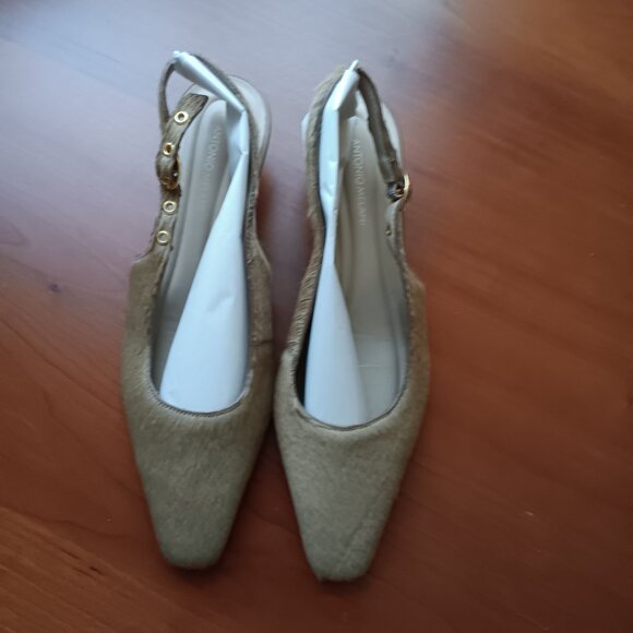 Animal Hair Slingback Mules in Fall 2025 Toasted Tan - Picture 2 of 8